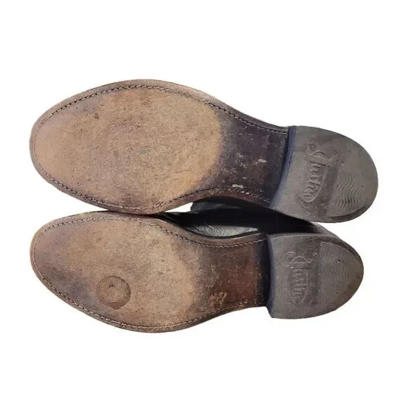 Justin Ostrich Full Quill Leather Cowboy Boots